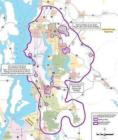 area map of reclaimed water project